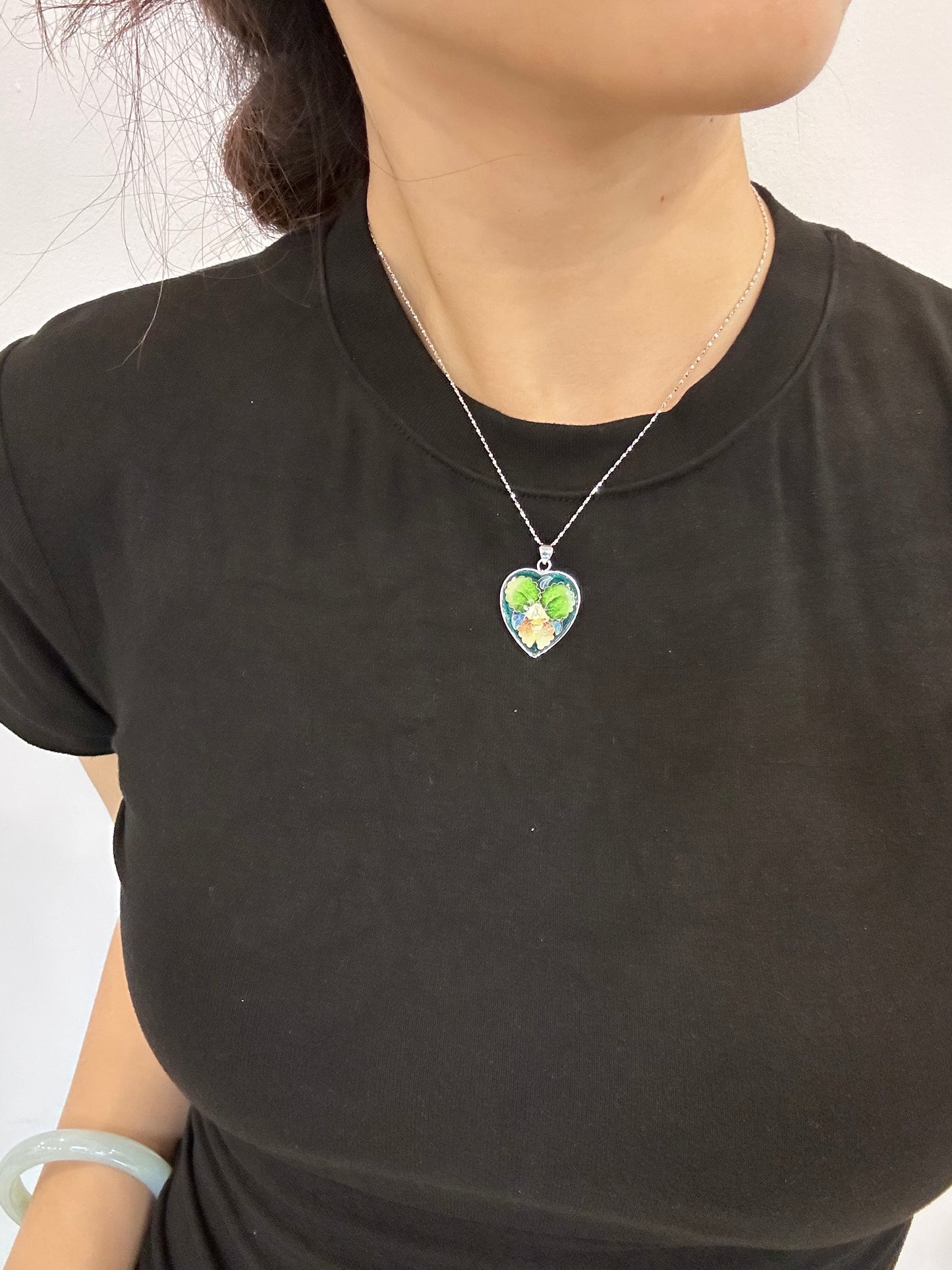 Boho Enamel Heart Charm