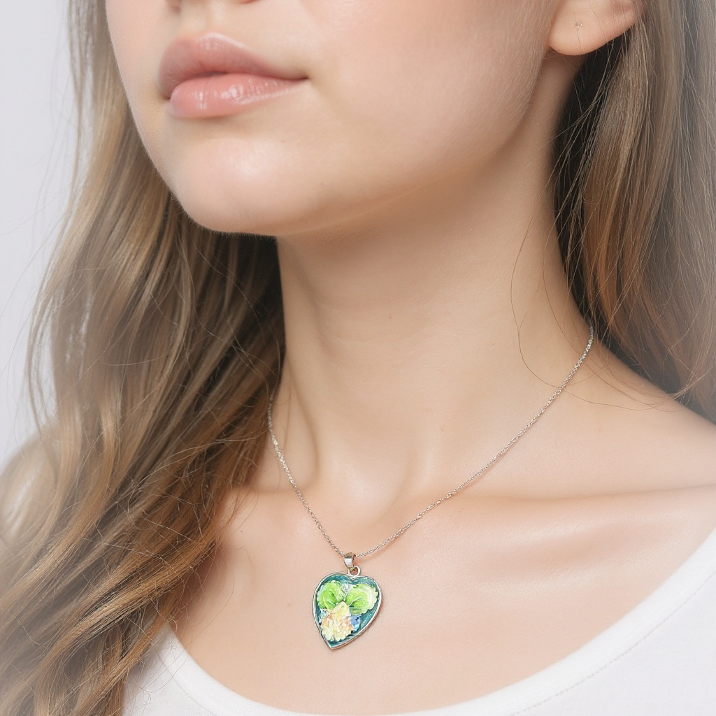 Boho Enamel Heart Charm